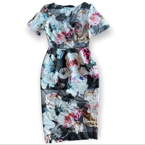 Floral ASOS Sheath Midi Dress